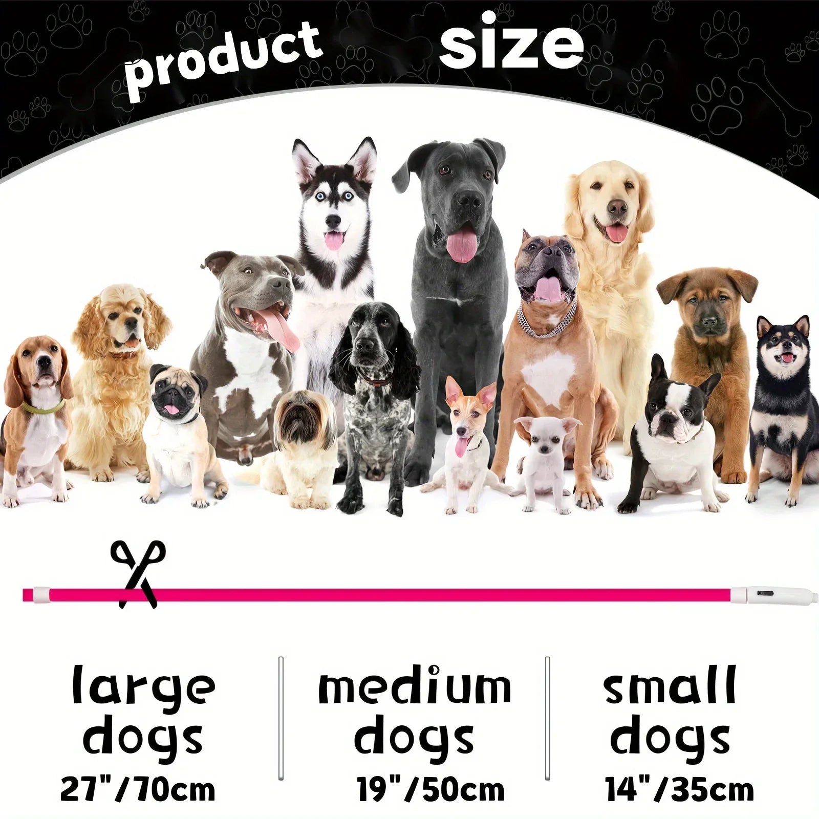 USB Rechargeable Fiber Optic Collar Pet Dog LED Light Collar Luminous Anti-Lost Dog Collar USB Rechargeable Dog Necklace Collar